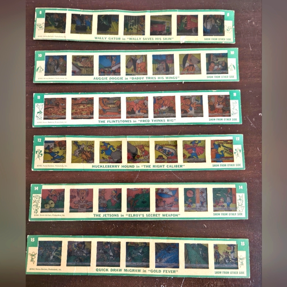 Kenner's Give A Show Projector 1960’s Color Slides Hanna Barbera 6 Sets